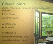 Chris Brown Joinery Ad