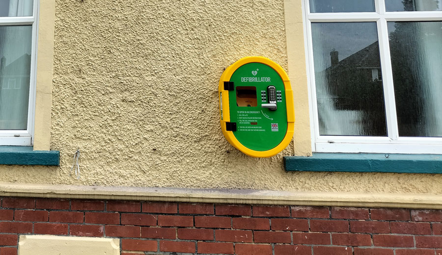 Public access Defibrillator at Deverell Hall Purbrook